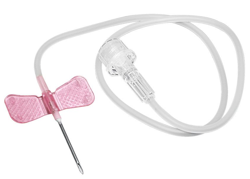 Wing-Flo Flügelkanülen - 18 G 19 mm x 1,20 mm - rosa