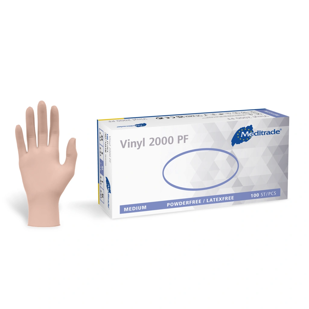 Untersuchungs-Handschuhe Vinyl 2000 PF, unsteril, puderfrei, Gr. M, 100 Stück