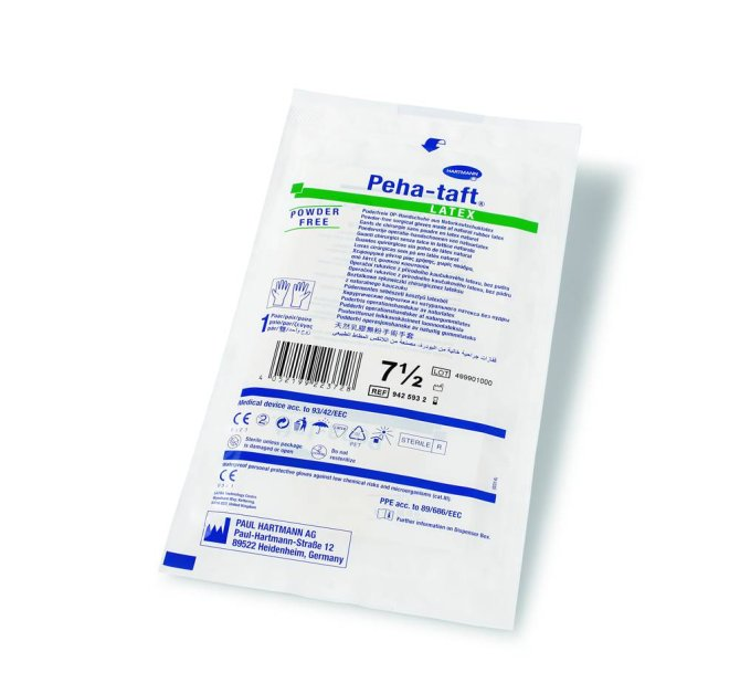 Peha-taft latex Gr. 8,5 puderfrei steril 50 Paar OP-Handschuhe, 1 PACK