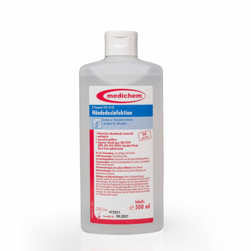 medichem Händedesinfektion, 500 ml, 1 Flasche