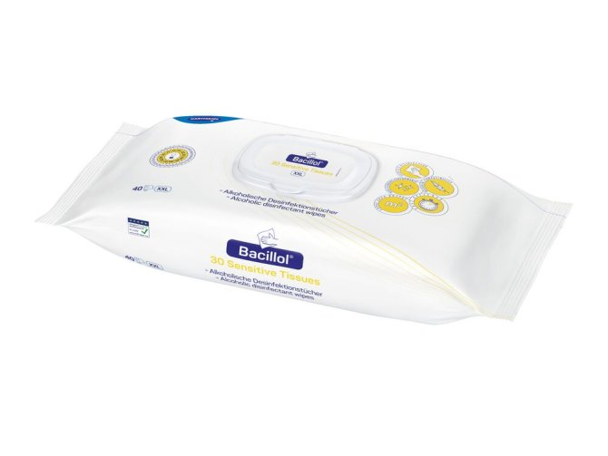 Bacillol 30 Sensitive Tissues 25 x 38 cm  - XXL - 40 Tücher