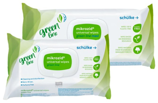 schülke mikrozid universal wipes green line Desinfektionstücher 23 x 25 cm - 90 Stück