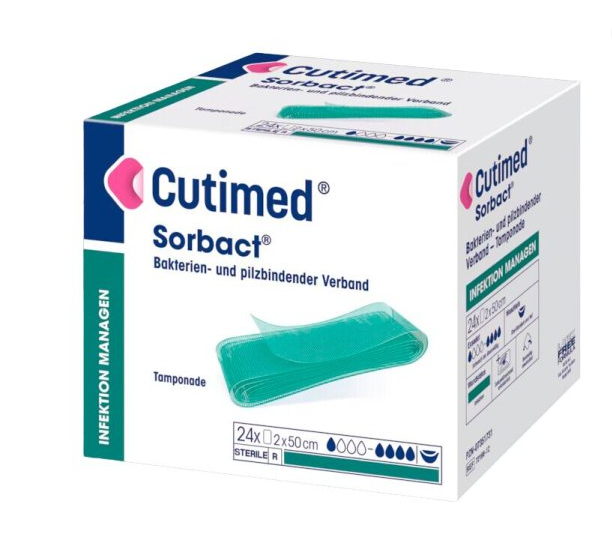 essity Cutimed® Sorbact - 10 x 10 cm - Saugkompresse - 6 Stück
