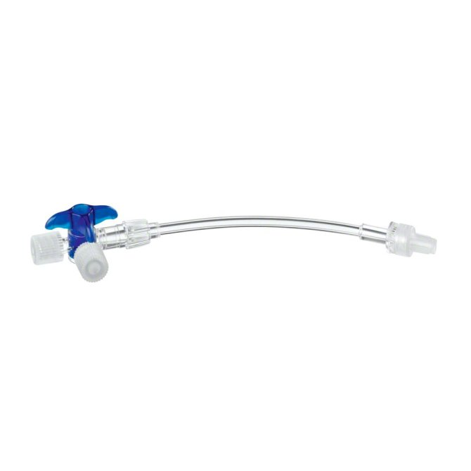B.Braun Discofix® C Dreiwegehähne blau mit Schlauch 10 cm - 50 Stück