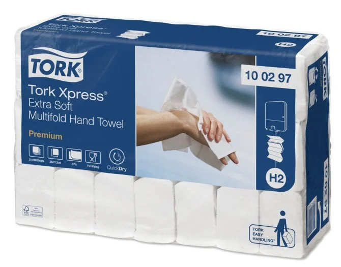 Tork Xpress® Multifold Handtücher extra-weich - 21 x 34 cm - 1 Karton  á  2100 Stück