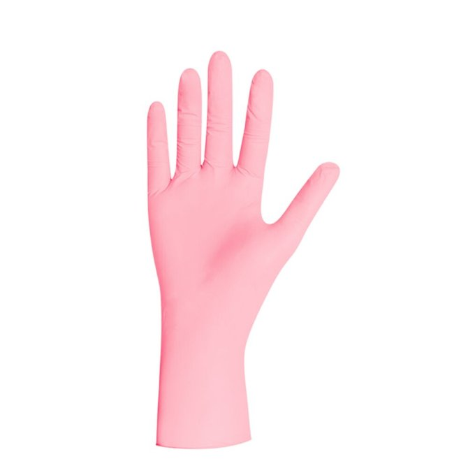 Pink Pearl Nitrilhandschuhe, pink, Gr. XS, unsteril, puderfrei, 100 Stück