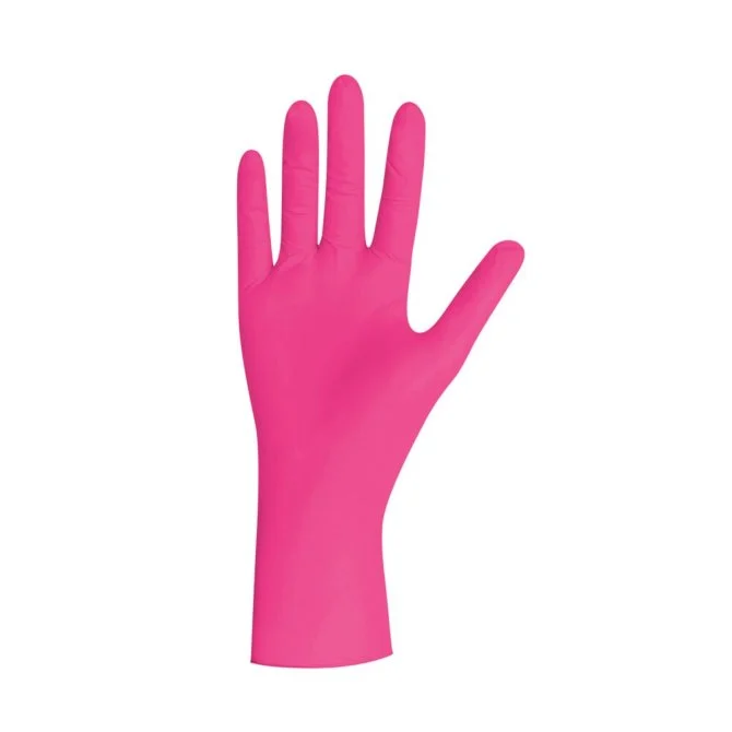 Magenta Pearl Nitrilhandschuhe, magenta, Gr. S, unsteril, puderfrei, 100 Stück