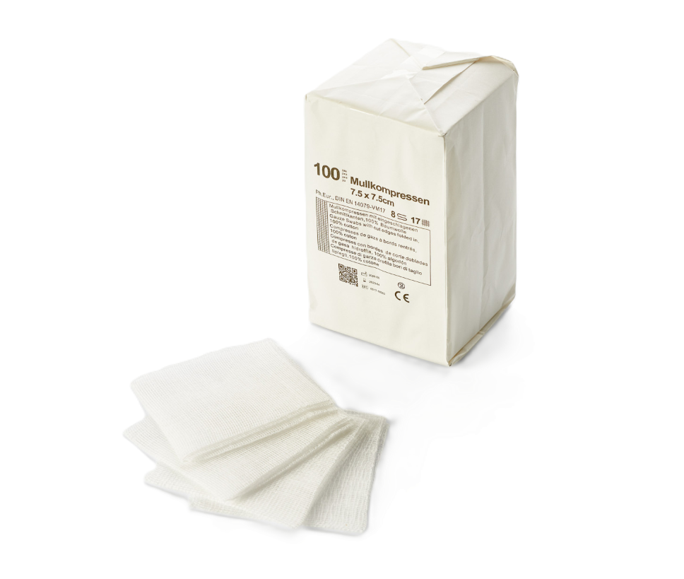 miro Mullkompresse - unsteril - 10 x 10 cm - 100 Stück