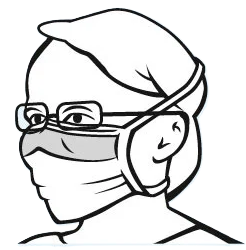 Mundschutz Foliodress® mask Comfort Anti-fogging mit Anti-Beschlagband - 50 Stück