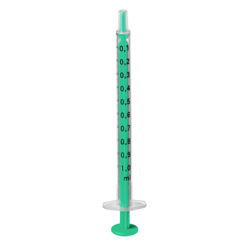Injekt F, Einmal-Spritze, ohne Totraum, steril, 1 ml, ohne Kanüle - 100 Stück