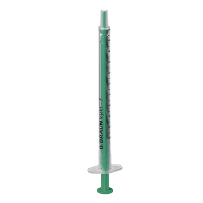 Injekt F, Einmal-Spritze, ohne Totraum, steril, 1 ml, ohne Kanüle - 100 Stück