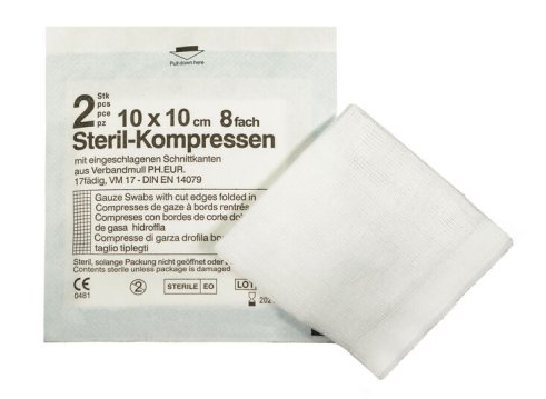 COM-TeX® Sterile Mullkompressen, 8-fach 10 x 10 cm - 25 x 2 Stück