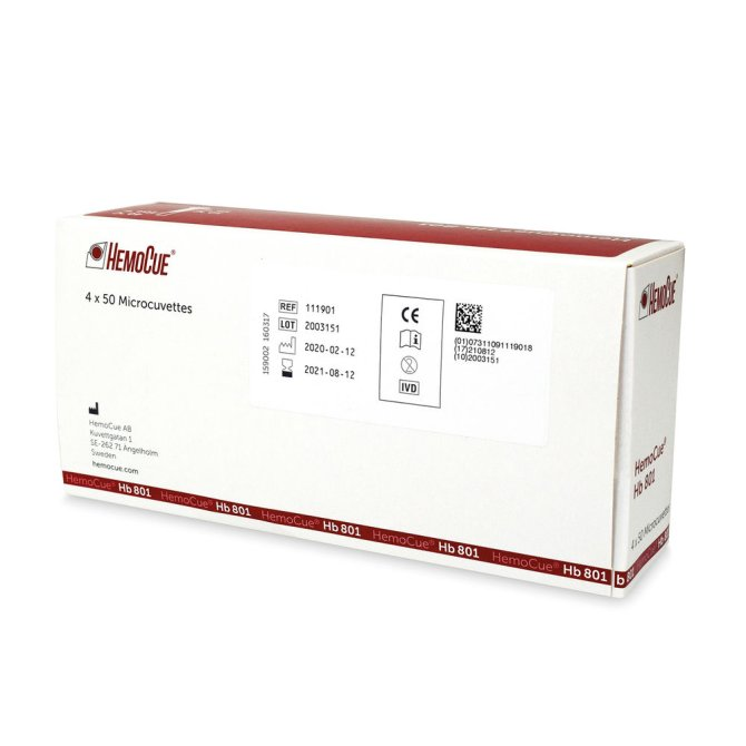 Microcuvettes für den HemoCue hb 801 Analyser - 4 x 50 Stück
