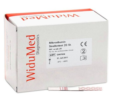 Widumed Mikroalbumin Streifentest - 20 Stück