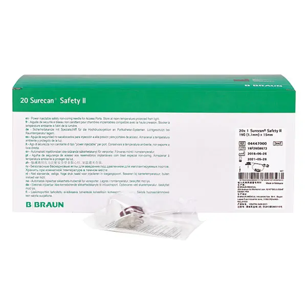 Surecan Safety II Sicherheitsportkanülen B.Braun - 19 G 15 mm x 1,1 mm