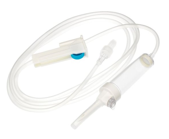 Becton Dickinson Infusionsgerät Anti-Run Dry Schwerkraft, 0,5 bar druckbeständig; mit AutoPrime-Kappe, mit Rückschlagventil | Schlauchlänge: 185 cm, Füllvolumen 18 ml