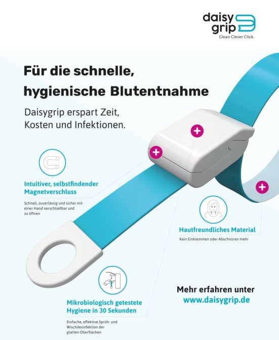 Daisygrip Venenstauer Farbe: Blau, Silikon