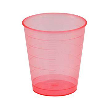 Einmal-Medizinbecher - Farbe: rot - 80 Stück