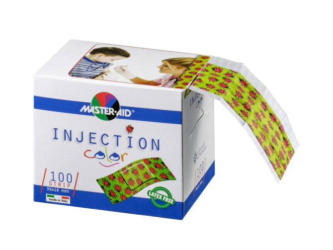 Injection Strip color Marienkäfer, 39x18mm, 100 Stück, 1 PACK